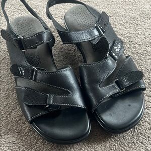 SAS Tabby Slingback Comfort Sandal Black Leather